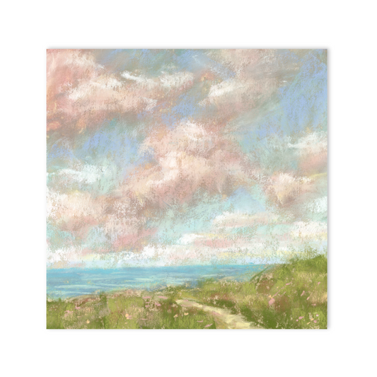 Coastal Serenity 6x6 Original Soft Pastel Painting